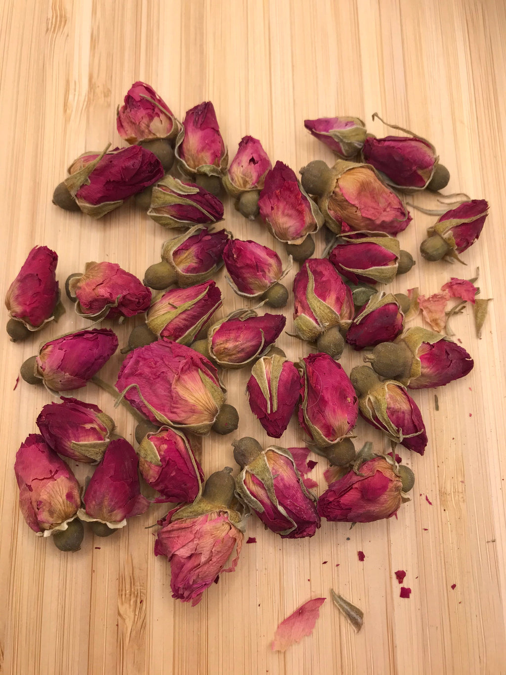 Red Rose Buds Whole - Wildcrafted
