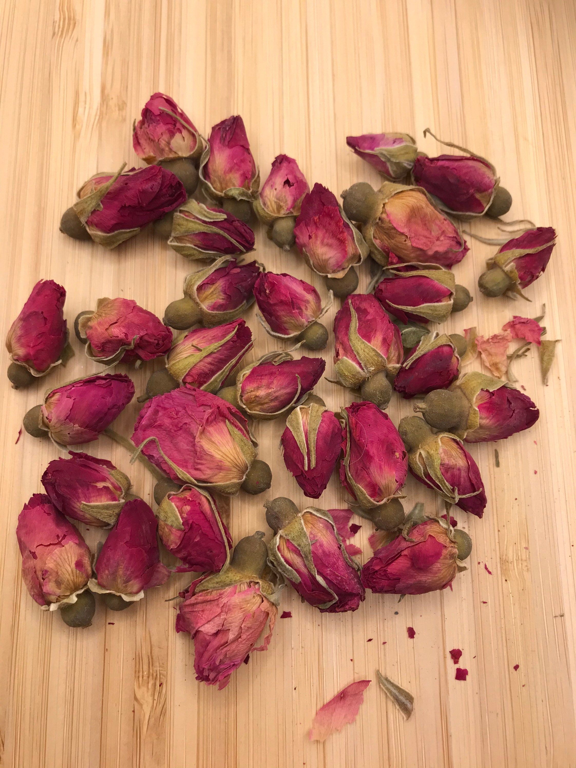 Red Rose Buds Whole - Wildcrafted